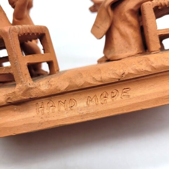 RARE Grasso Signed Terracotta Sculpture Italy Learning To Walk Handmade Estate - Picture 4 of 12